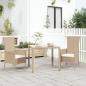 Preview: ARDEBO.de - Gartenstühle mit Kissen 2 Stk. Poly Rattan Beige