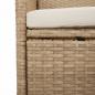 Preview: Gartenstühle mit Kissen 2 Stk. Poly Rattan Beige