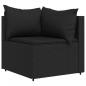 Preview: Garten-Ecksofa mit Kissen Schwarz Poly Rattan