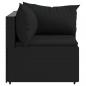 Preview: Garten-Ecksofa mit Kissen Schwarz Poly Rattan