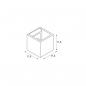 Preview: SLV SOLID CUBE Wandleuchte, QT14, grau, max. 25W (1000910)