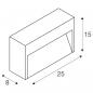 Preview: SLV CONCRETO M Wandaufbauleuchte, 8.5W, 350lm, 3000K, IP65, grau (1006404)