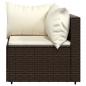 Preview: 4-tlg. Garten-Lounge-Set mit Kissen Braun Poly Rattan