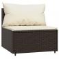 Preview: 4-tlg. Garten-Lounge-Set mit Kissen Braun Poly Rattan