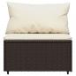 Preview: 4-tlg. Garten-Lounge-Set mit Kissen Braun Poly Rattan