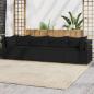 Preview: ARDEBO.de - 4-tlg. Garten-Lounge-Set mit Kissen Schwarz Poly Rattan