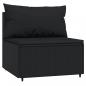 Preview: 4-tlg. Garten-Lounge-Set mit Kissen Schwarz Poly Rattan