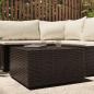 Preview: ARDEBO.de - Garten-Couchtisch Quadratisch Braun 50x50x30 cm Poly Rattan