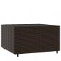 Preview: Garten-Couchtisch Quadratisch Braun 50x50x30 cm Poly Rattan