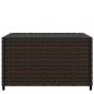 Preview: Garten-Couchtisch Quadratisch Braun 50x50x30 cm Poly Rattan