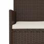 Preview: 4-tlg. Garten-Lounge-Set mit Kissen Braun Poly Rattan