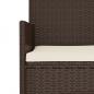 Preview: 6-tlg. Garten-Lounge-Set mit Kissen Braun Poly Rattan