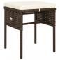 Preview: 6-tlg. Garten-Lounge-Set mit Kissen Braun Poly Rattan