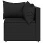 Preview: Garten-Ecksofas mit Kissen 2 Stk. Schwarz Poly Rattan