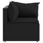 Preview: Garten-Ecksofas mit Kissen 2 Stk. Schwarz Poly Rattan