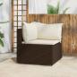 Preview: ARDEBO.de - Garten-Ecksofa mit Kissen Braun Poly Rattan