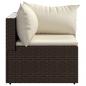 Preview: Garten-Ecksofa mit Kissen Braun Poly Rattan