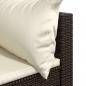 Preview: Garten-Ecksofa mit Kissen Braun Poly Rattan