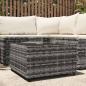 Preview: ARDEBO.de - Garten-Couchtisch Quadratisch Grau 50x50x30 cm Poly Rattan