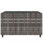 Preview: Garten-Couchtisch Quadratisch Grau 50x50x30 cm Poly Rattan