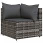 Preview: Garten-Ecksofa mit Kissen Grau Poly Rattan