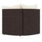 Preview: Garten-Ecksofas mit Kissen 2 Stk. Braun Poly Rattan