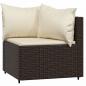 Preview: Garten-Ecksofas mit Kissen 2 Stk. Braun Poly Rattan