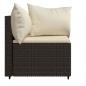 Preview: Garten-Ecksofas mit Kissen 2 Stk. Braun Poly Rattan