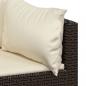 Preview: Garten-Ecksofas mit Kissen 2 Stk. Braun Poly Rattan