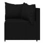 Preview: 4-tlg. Garten-Lounge-Set mit Kissen Schwarz Poly Rattan