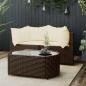 Preview: ARDEBO.de - 3-tlg. Garten-Lounge-Set mit Kissen Braun Poly Rattan