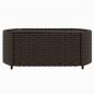 Preview: 3-tlg. Garten-Lounge-Set mit Kissen Braun Poly Rattan