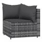 Preview: Garten-Ecksofas mit Kissen 2 Stk. Grau Poly Rattan