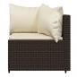 Preview: 4-tlg. Garten-Lounge-Set mit Kissen Braun Poly Rattan