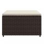 Preview: Gartenhocker mit Kissen 2 Stk. Braun Poly Rattan