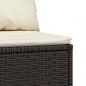 Preview: Garten-Mittelsofas mit Kissen 2 Stk. Braun Poly Rattan