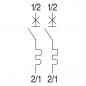 Preview: GE / AEG LSS 2-pol., 20A, C-Char. - GE 230V, EPC 611, C 20, 6kA, 1 TE