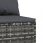 Preview: Garten-Mittelsofas mit Kissen 2 Stk. Grau Poly Rattan