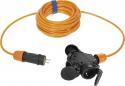 Preview: SIROX Verl. H07BQ-F 3G1,5 10m orange VG-3-f.Kupplung + VG-Stecker