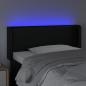 Preview: LED Kopfteil Schwarz 83x16x78/88 cm Kunstleder