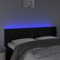 Preview: LED Kopfteil Schwarz 147x16x78/88 cm Kunstleder