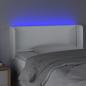 Preview: LED Kopfteil Weiß 83x16x78/88 cm Kunstleder