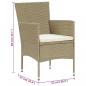 Preview: 11-tlg. Garten-Essgruppe Poly Rattan Beige