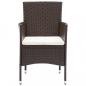 Preview: 11-tlg. Garten-Essgruppe Poly Rattan Braun