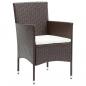 Preview: 11-tlg. Garten-Essgruppe Poly Rattan Braun