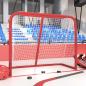 Preview: ARDEBO.de - Hockey-Tor Rot und Weiß 183x71x122 cm Polyester