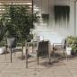 Preview: ARDEBO.de - 5-tlg. Garten-Essgruppe mit Kissen Grau Poly Rattan