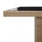 Preview: Gartentisch mit Glasplatte Beige Poly Rattan & Hartglas