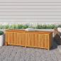 Preview: ARDEBO.de - Gartentruhe mit Rollen 150x50x58 cm Massivholz Akazie