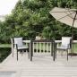 Preview: ARDEBO.de - 3-tlg. Garten-Essgruppe mit Kissen Schwarz Poly Rattan